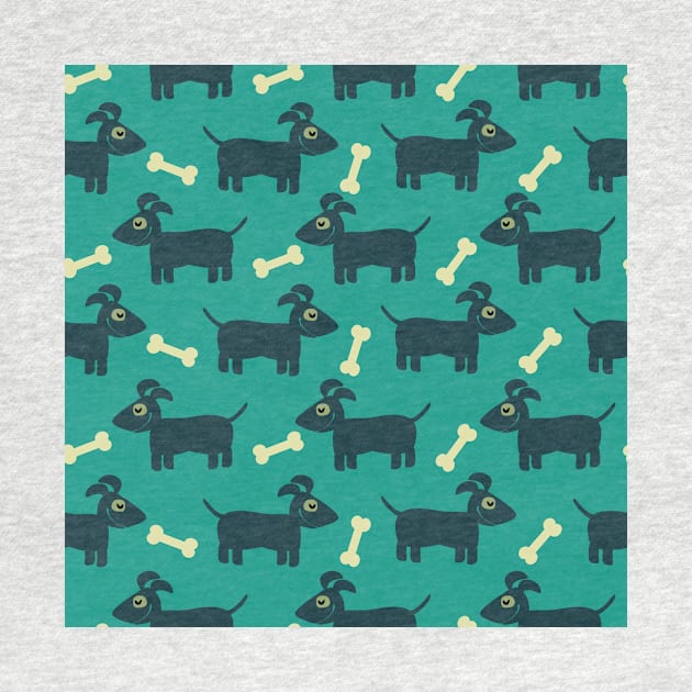 Dog & Bone Pattern by AnimalPatterns